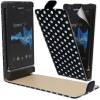 Sony Xperia P LT22i Δερμάτινη Θήκη Flip Μαύρη με βούλες Sony Xperia P LT22i Δερμάτινη Θήκη Flip Μαύρη με βούλες